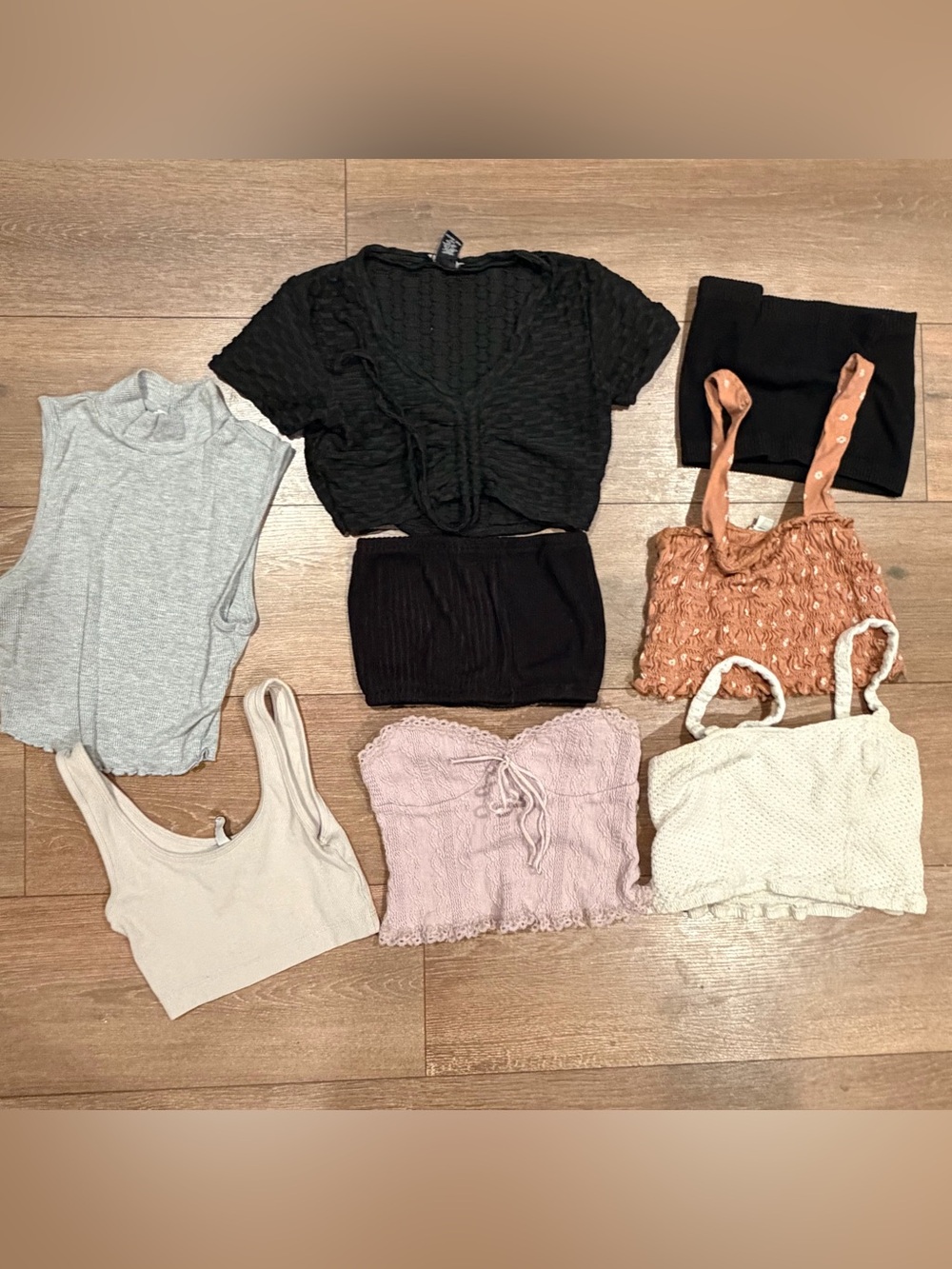 🌸 RESELLER Bundle | Coquette & Y2K Crop Tops Lot | XS | 8 Pieces